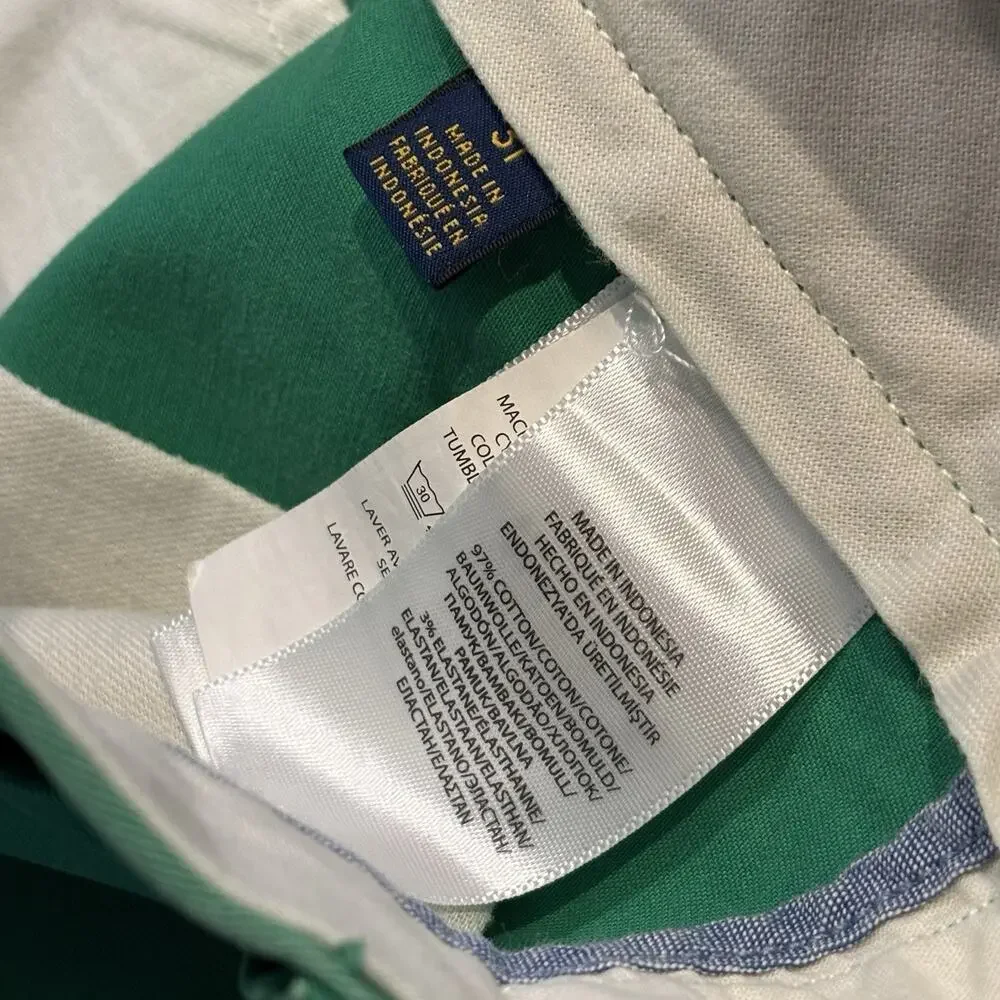 Polo Ralph Lauren Chino Stretch Classic Fit Shorts Size 31 Kelly Green 8" Inseam - Picture 6 of 6